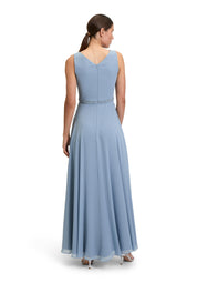 Abendkleid Maxi - 8373-Light Steel Blue - Blau