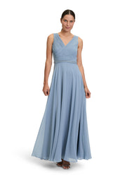 Abendkleid Maxi - 8373-Light Steel Blue - Blau