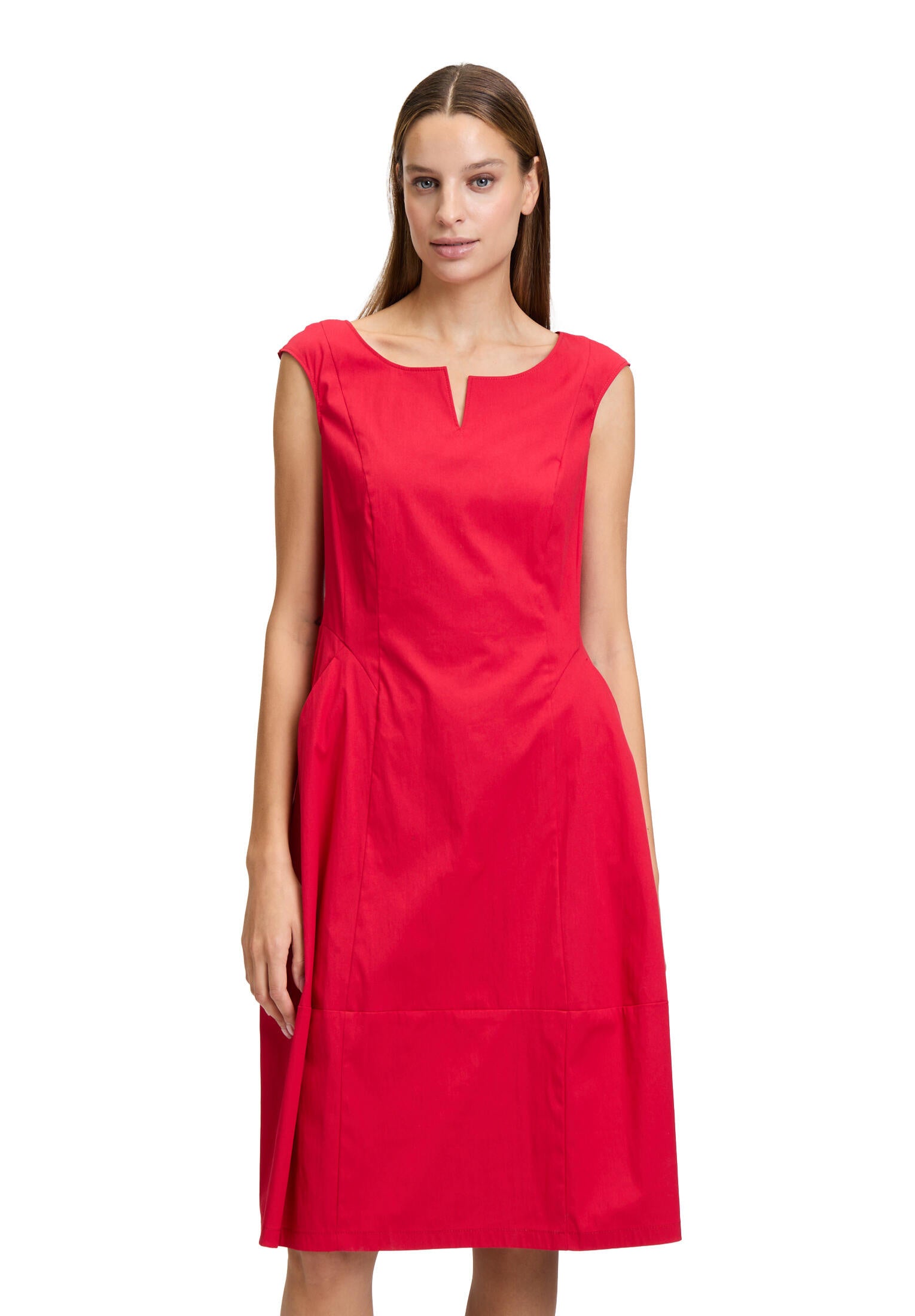 Sommerkleid Mini tailliert - 4163-Red Rose - Rot