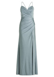 Abendkleid Maxi - 8892-Blue/Silver - Blau