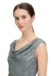 Abendkleid Maxi - 5899-Dark Green/Grey - Grün