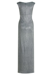 Abendkleid Maxi - 5899-Dark Green/Grey - Grün