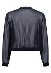 Blusenjacke aus Chiffon - 8541-Night Sky - Blau