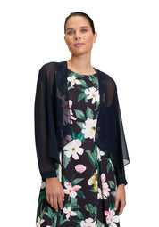 Blusenjacke aus Chiffon - 8541-Night Sky - Blau