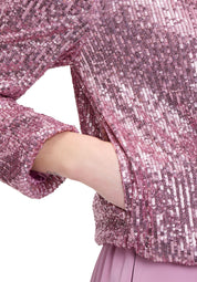 Blouson mit Pailletten - 6045-Peony Blush - Rosa