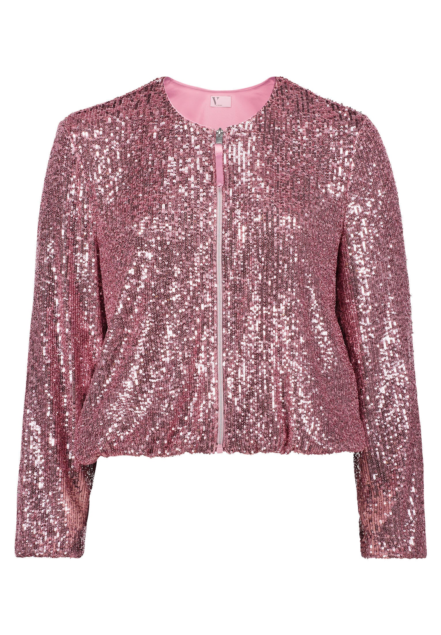 Blouson mit Pailletten - 6045-Peony Blush - Rosa