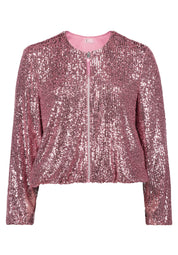 Blouson mit Pailletten - 6045-Peony Blush - Rosa