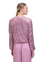 Blouson mit Pailletten - 6045-Peony Blush - Rosa