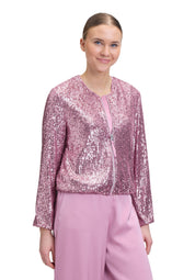 Blouson mit Pailletten - 6045-Peony Blush - Rosa