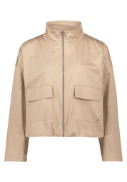 Bomberjacke mit Stehkragen - 7310-Light Taupe - Beige