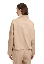 Bomberjacke mit Stehkragen - 7310-Light Taupe - Beige
