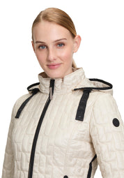 Steppjacke mit Stehkragen - 1158-Pearl Cream - Creme