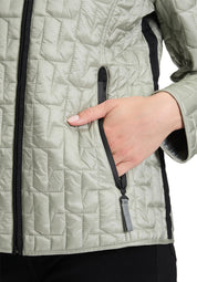 Steppjacke mit Stehkragen - 8458-Sky Gray - Grün