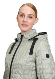 Steppjacke mit Stehkragen - 8458-Sky Gray - Grün