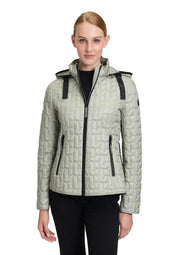 Steppjacke mit Stehkragen - 8458-Sky Gray - Grün