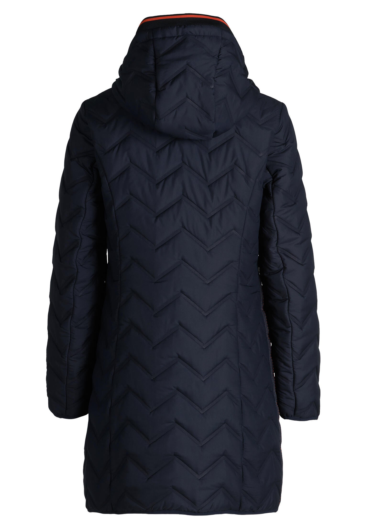 Mantel mit abnehmbarer Kapuze - 8538-Deep Navy - Blau