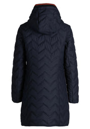 Mantel mit abnehmbarer Kapuze - 8538-Deep Navy - Blau