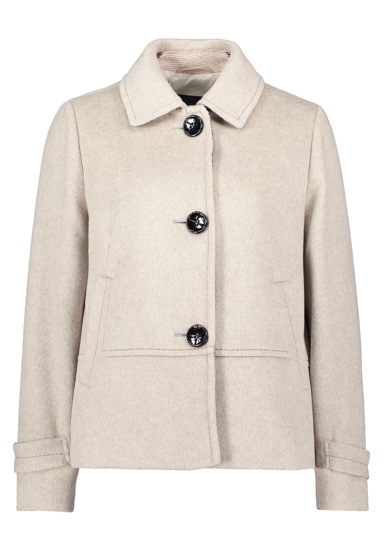 Übergangsjacke aus Wollmix - 7706-Beige Melange - Beige