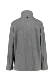 Wolljacke mit Stehkragen - 9709-Light Grey Melange - Grau