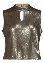 Pailletten-Top - 7387-Turf - Khaki