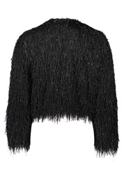 Bomberjacke mit Fransen - 9045-Black - Schwarz