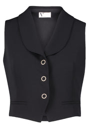 Anzugweste mit V-Ausschnitt - 9045-Black - Schwarz