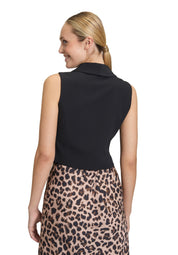 Anzugweste mit V-Ausschnitt - 9045-Black - Schwarz