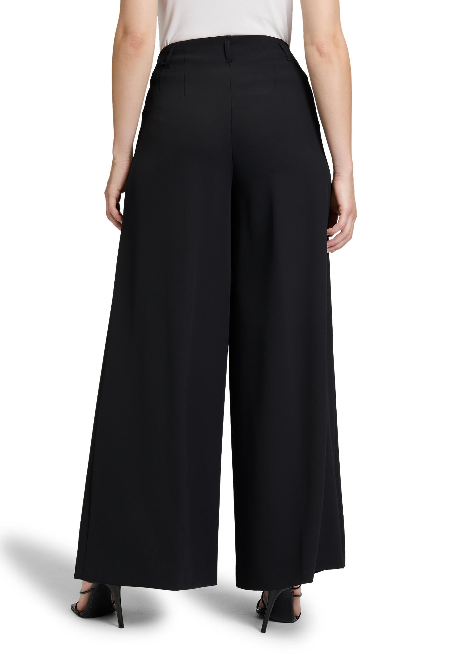 Anzughose Wide Leg - 9045-Black - Schwarz