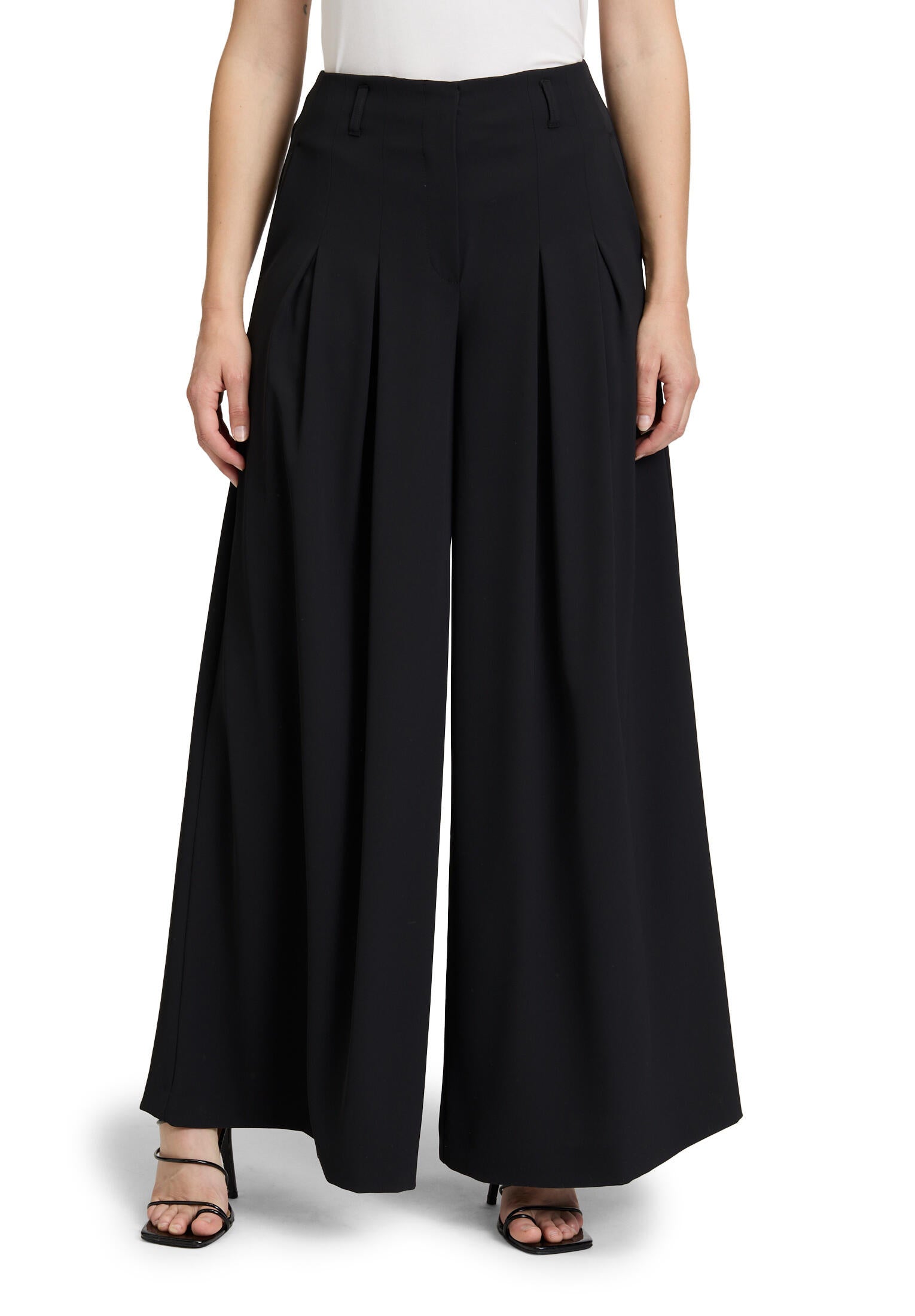 Anzughose Wide Leg - 9045-Black - Schwarz