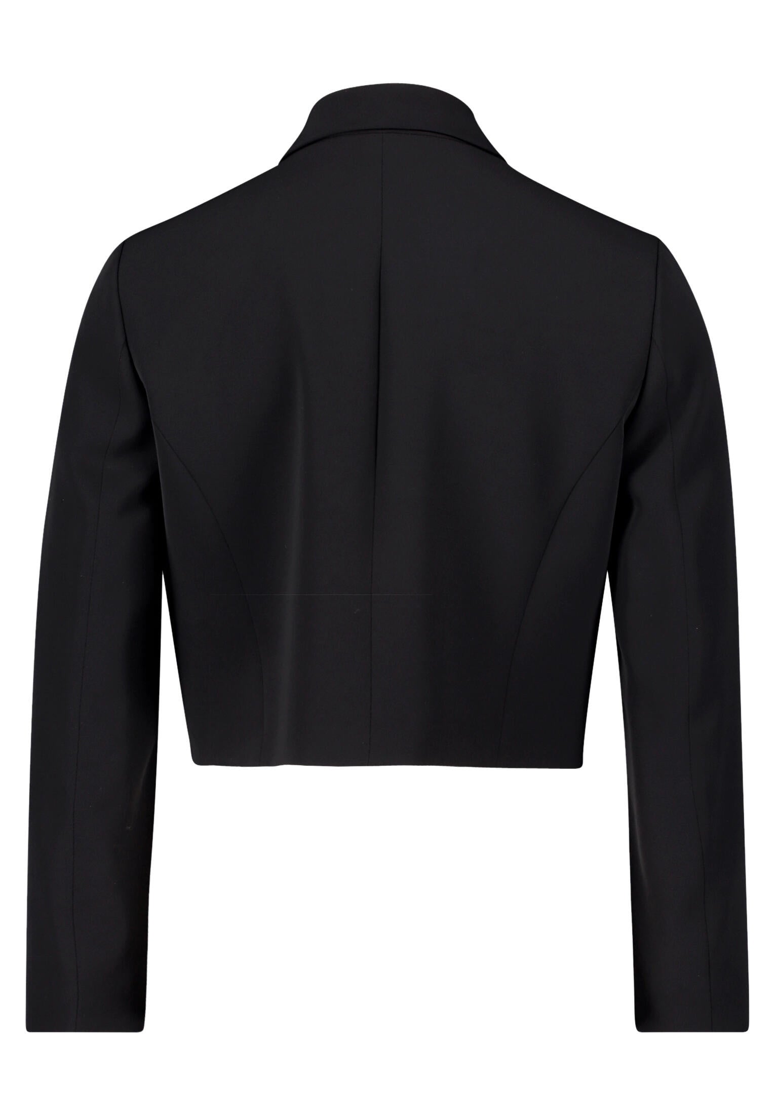 Blazer cropped mit aufliegendem Kragen - 9045-Black - Schwarz
