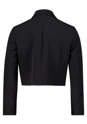 Blazer cropped mit aufliegendem Kragen - 9045-Black - Schwarz