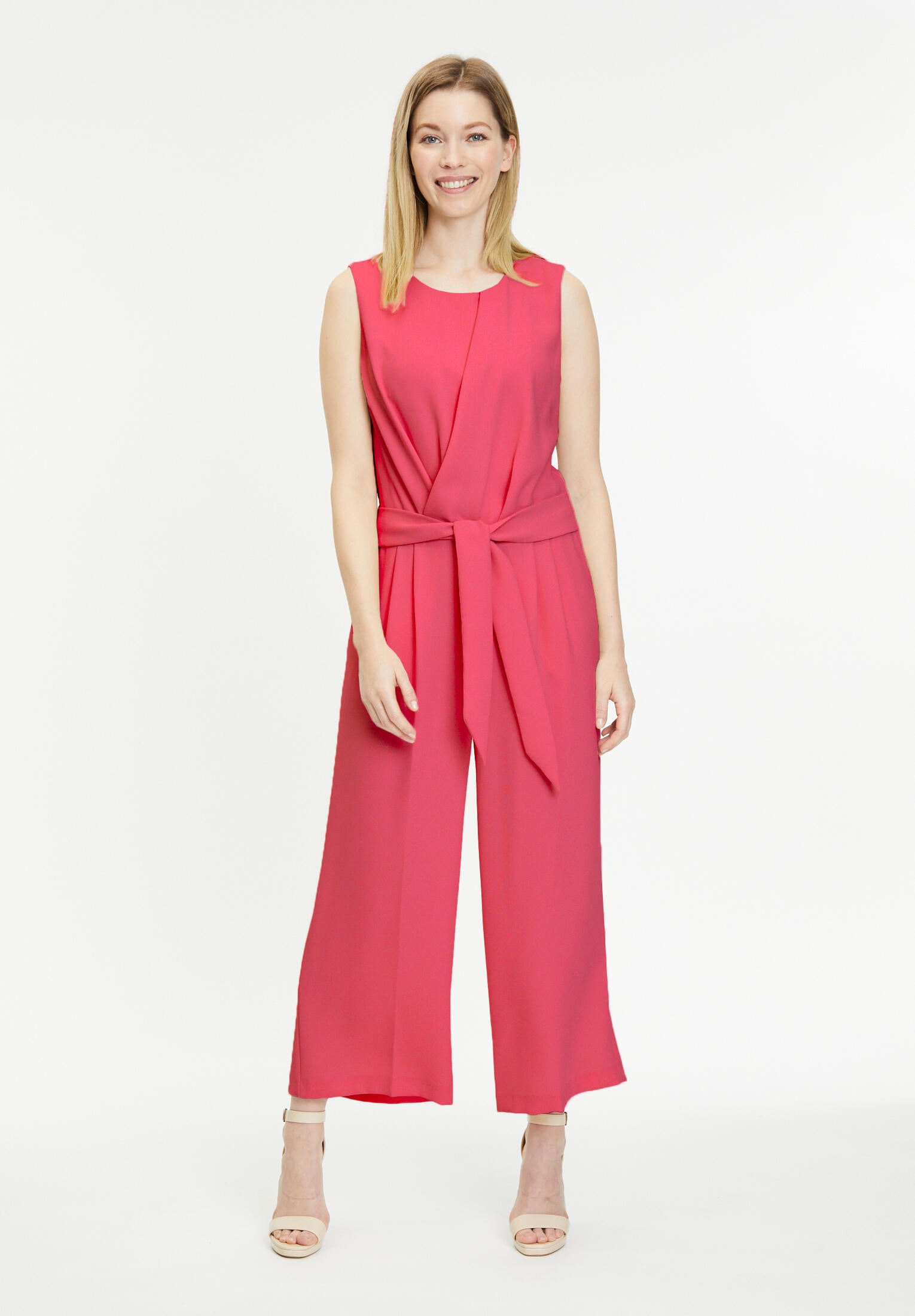 Jumpsuit - 4202-Claret Red - Pink