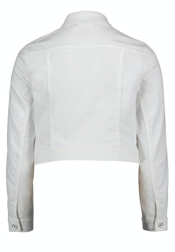 Kurze Jeansjacke - 1000-Bright White - Weiß