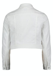 Kurze Jeansjacke - 1000-Bright White - Weiß