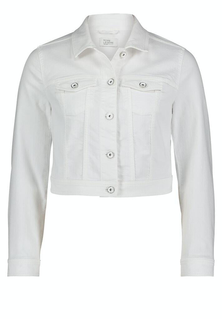 Kurze Jeansjacke - 1000-Bright White - Weiß