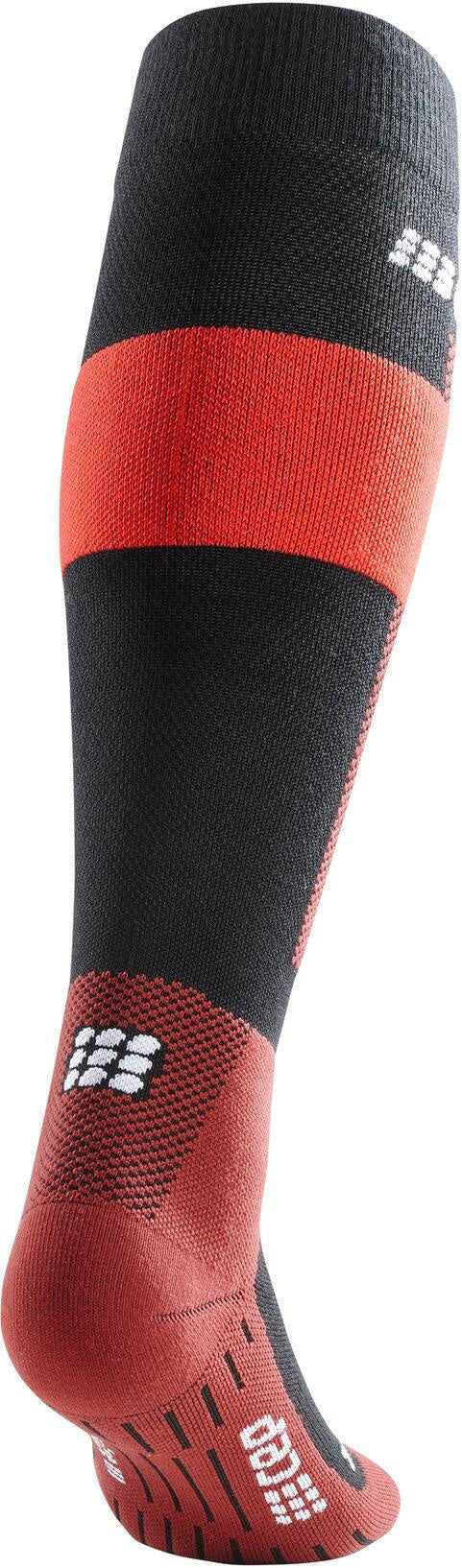 Merino Kompressionssocken Skiing - 341-red - Rot | Schwarz