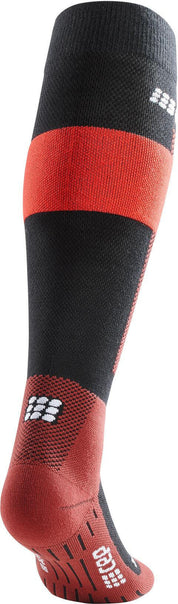Merino Kompressionssocken Skiing - 341-red - Rot | Schwarz