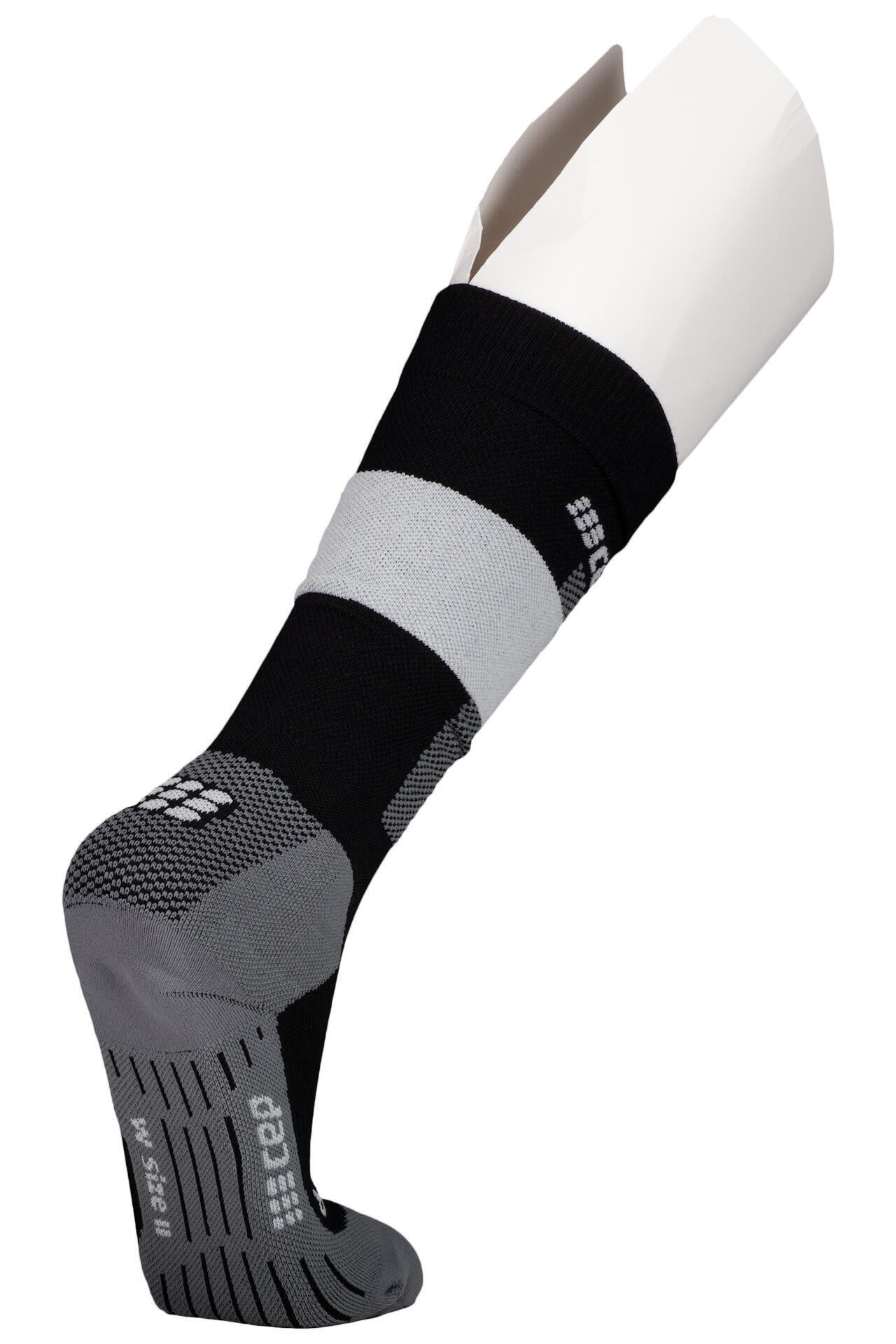 Merino Kompressionssocken Skiing - 040-grey - Schwarz | Grau