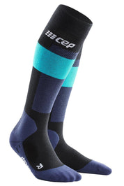 Merino Kompressionssocken Skiing - 039-blue - Blau