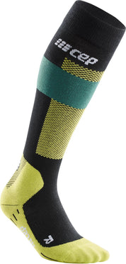 Merino Kompressionssocken Skiing - 372-green - Grün