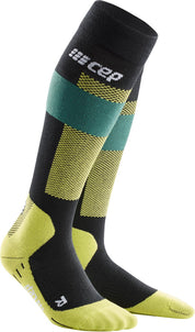Merino Kompressionssocken Skiing - 372-green - Grün