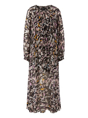 Midikleid aus Viskose - 257 - Rosa | Mehrfarbig