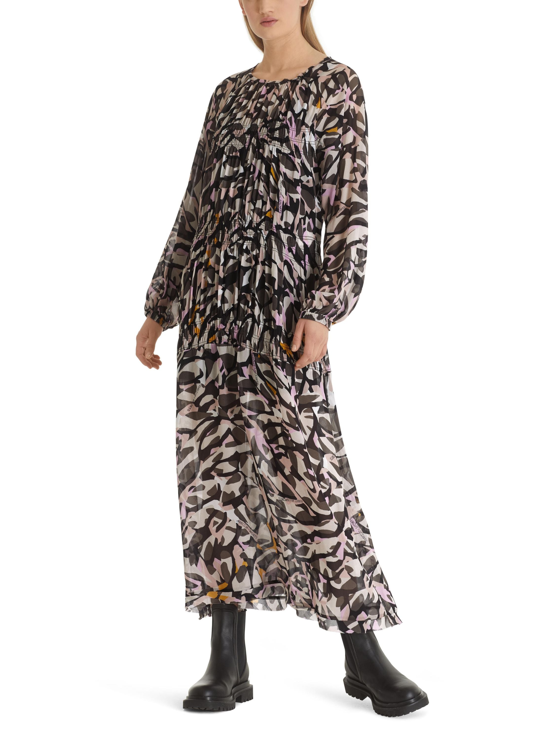 Midikleid aus Viskose - 257 - Rosa | Mehrfarbig