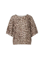 Strick-T-Shirt aus Alpakamix - 617 - Braun