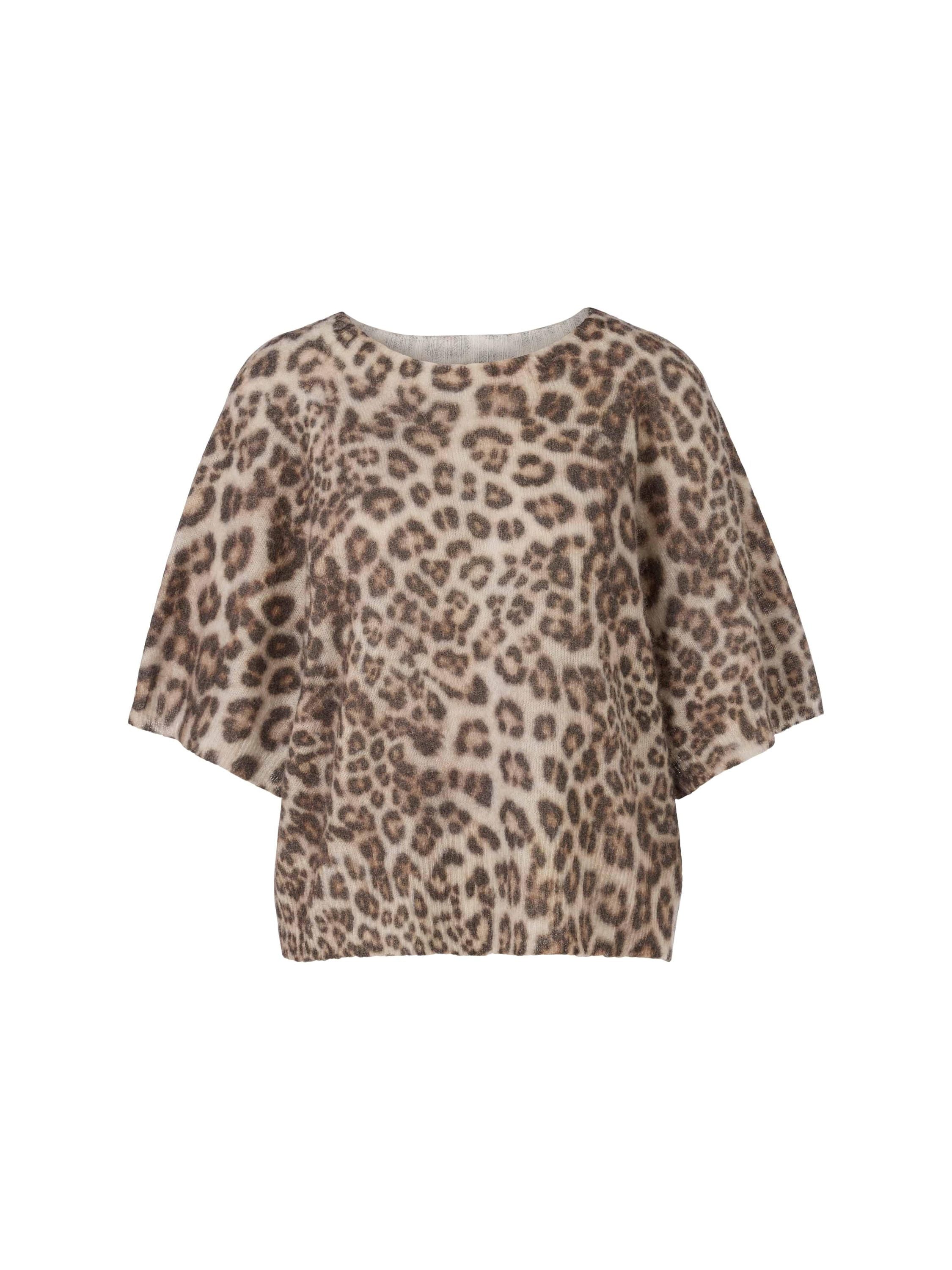 Strick-T-Shirt aus Alpakamix - 617 - Braun