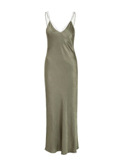 Trägerkleid Maxi mit V-Ausschnitt - 581 - Grün