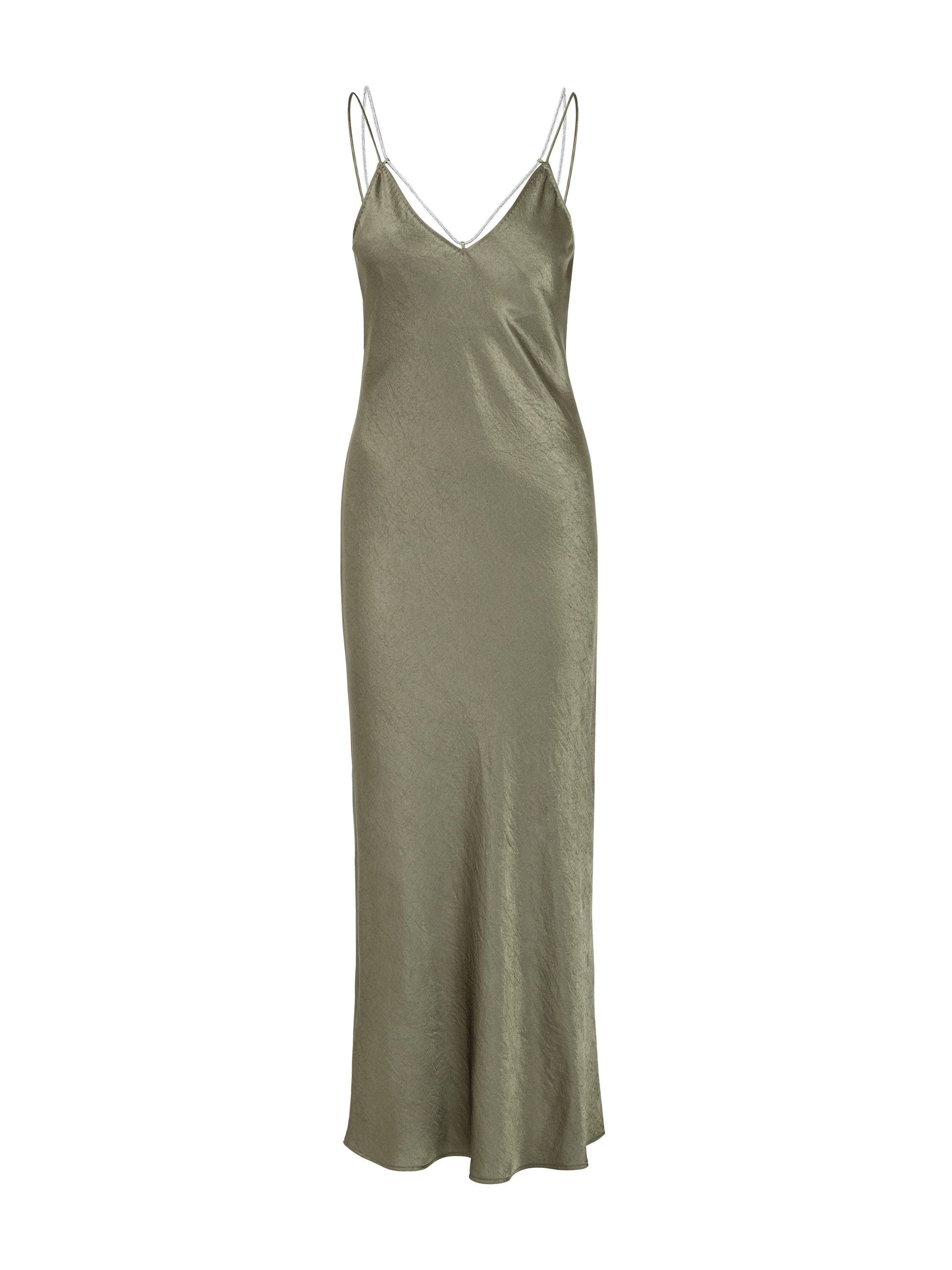 Trägerkleid Maxi mit V-Ausschnitt - 581 - Grün