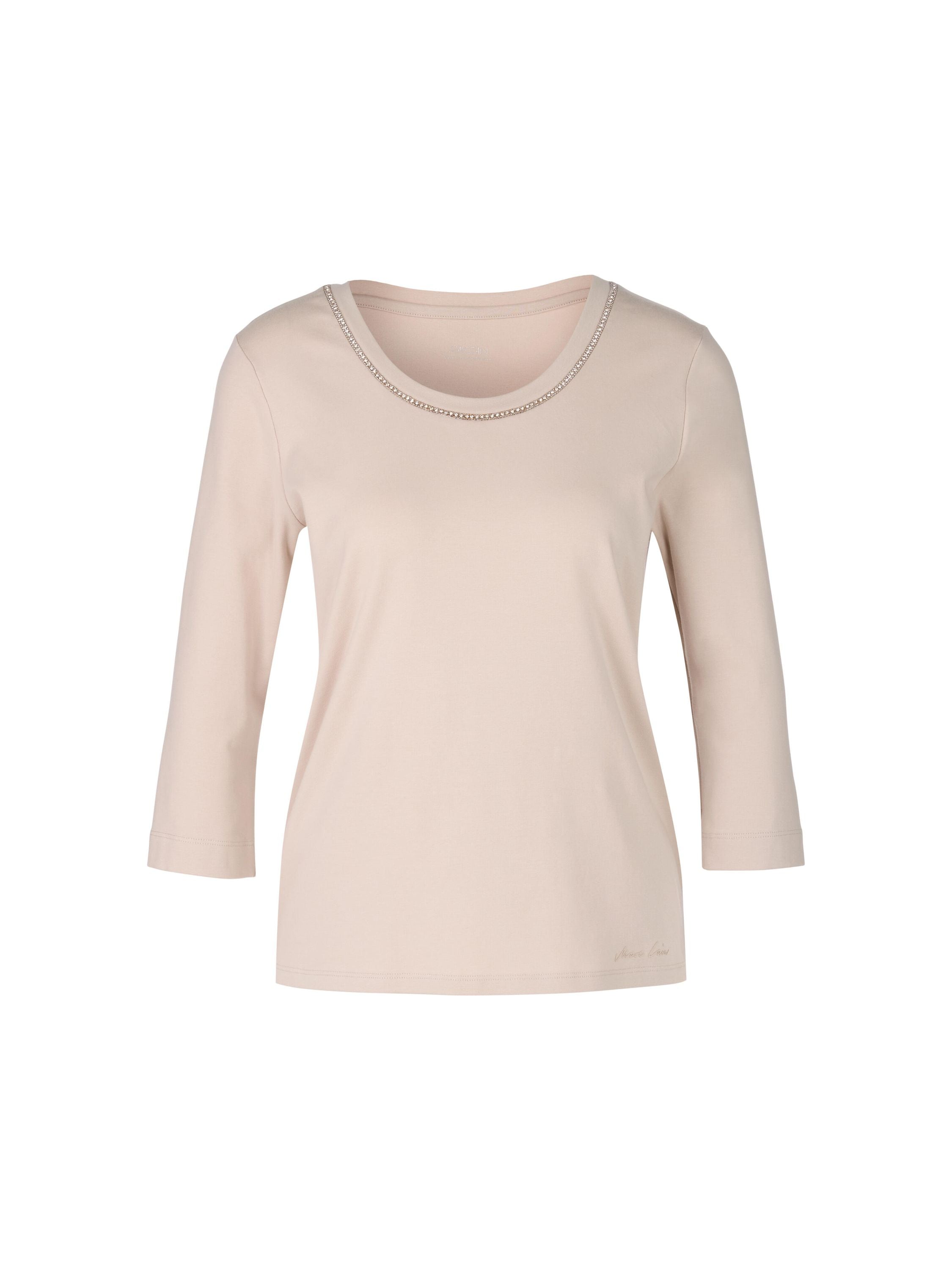 Langarmshirt aus Baumwolle - 127 - Beige