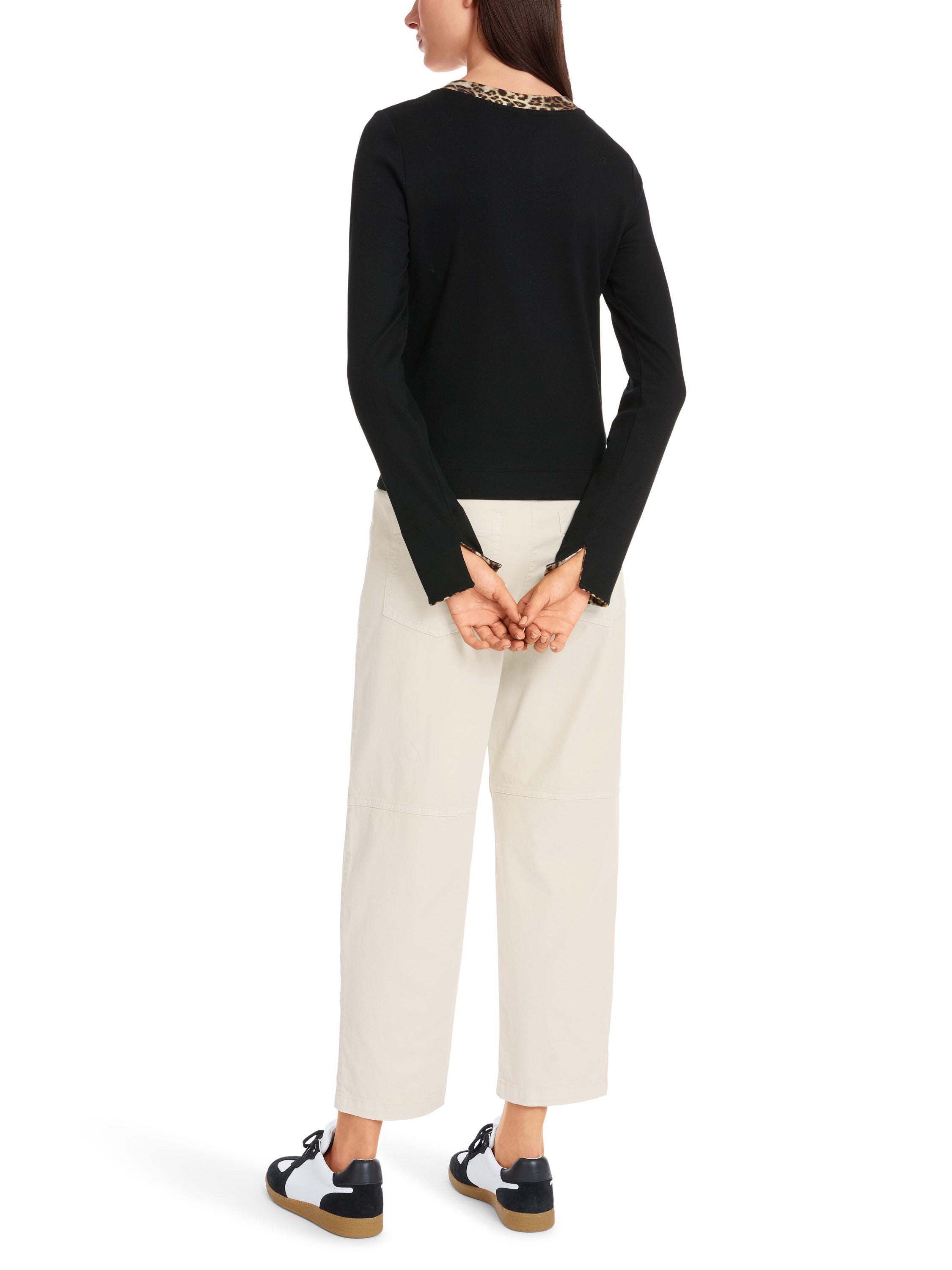 Sweatshirtjacke aus Baumwolle - 900 - Schwarz