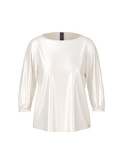 Bluse in Seide - 110 - Creme